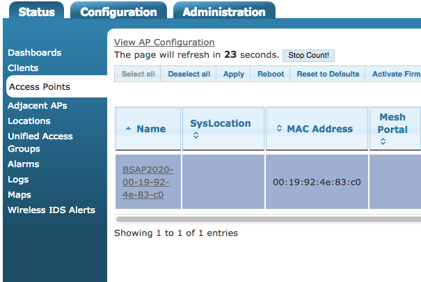 adtran show mac address table